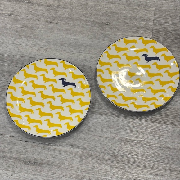 kate spade Other - Kate Spade wickford - Dachshund Design Plate Lenox - set of 2 - 1 FLAWED 9.5”